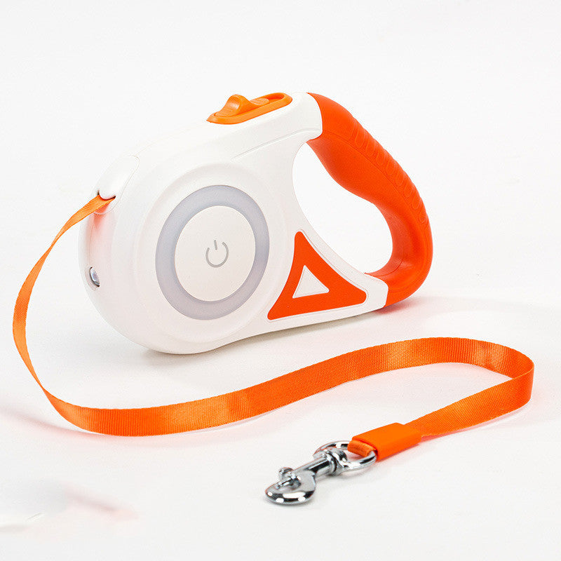 dog leash retractable leash and dog collar spotlight automatic pet dog cat traction rope for small medium dogs pet product