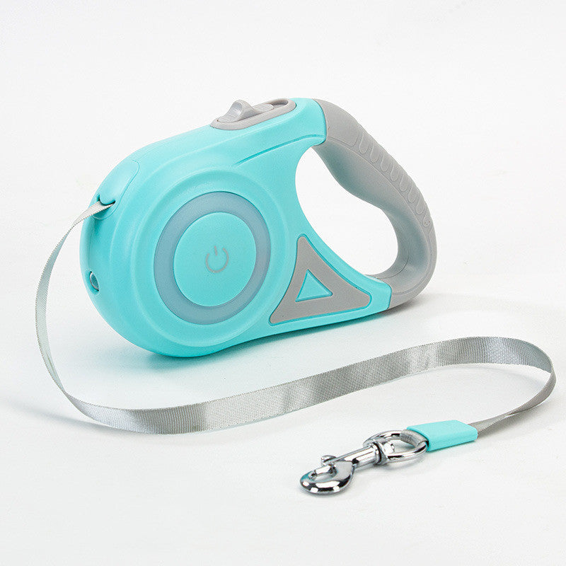 dog leash retractable leash and dog collar spotlight automatic pet dog cat traction rope for small medium dogs pet product