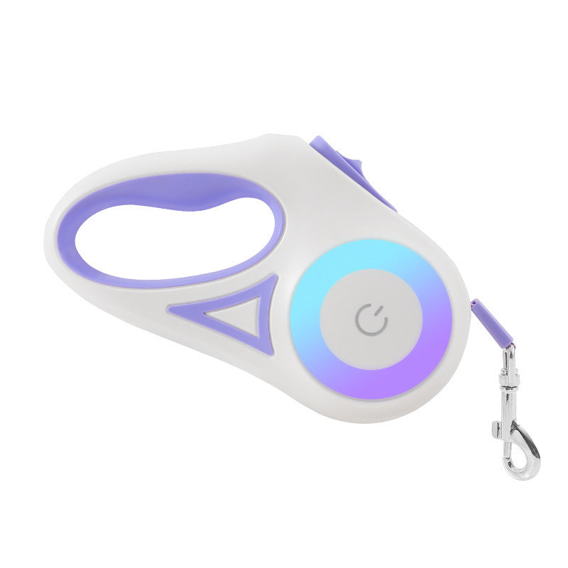 dog leash retractable leash and dog collar spotlight automatic pet dog cat traction rope for small medium dogs pet product