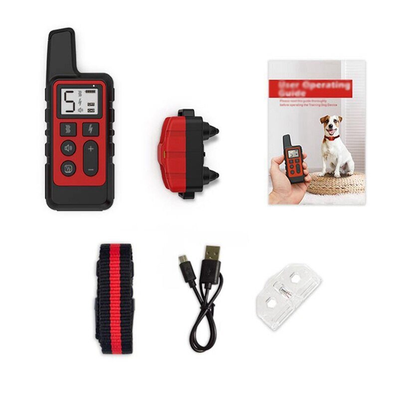 1pc remote control electric dog training collar pet remote control waterproof rechargeable pet dog bark collar-4