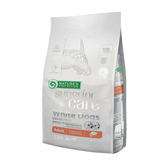 Fodder NATURE'S PROTECTION Superior Care White Dogs Salmon 1,5 Kg-0