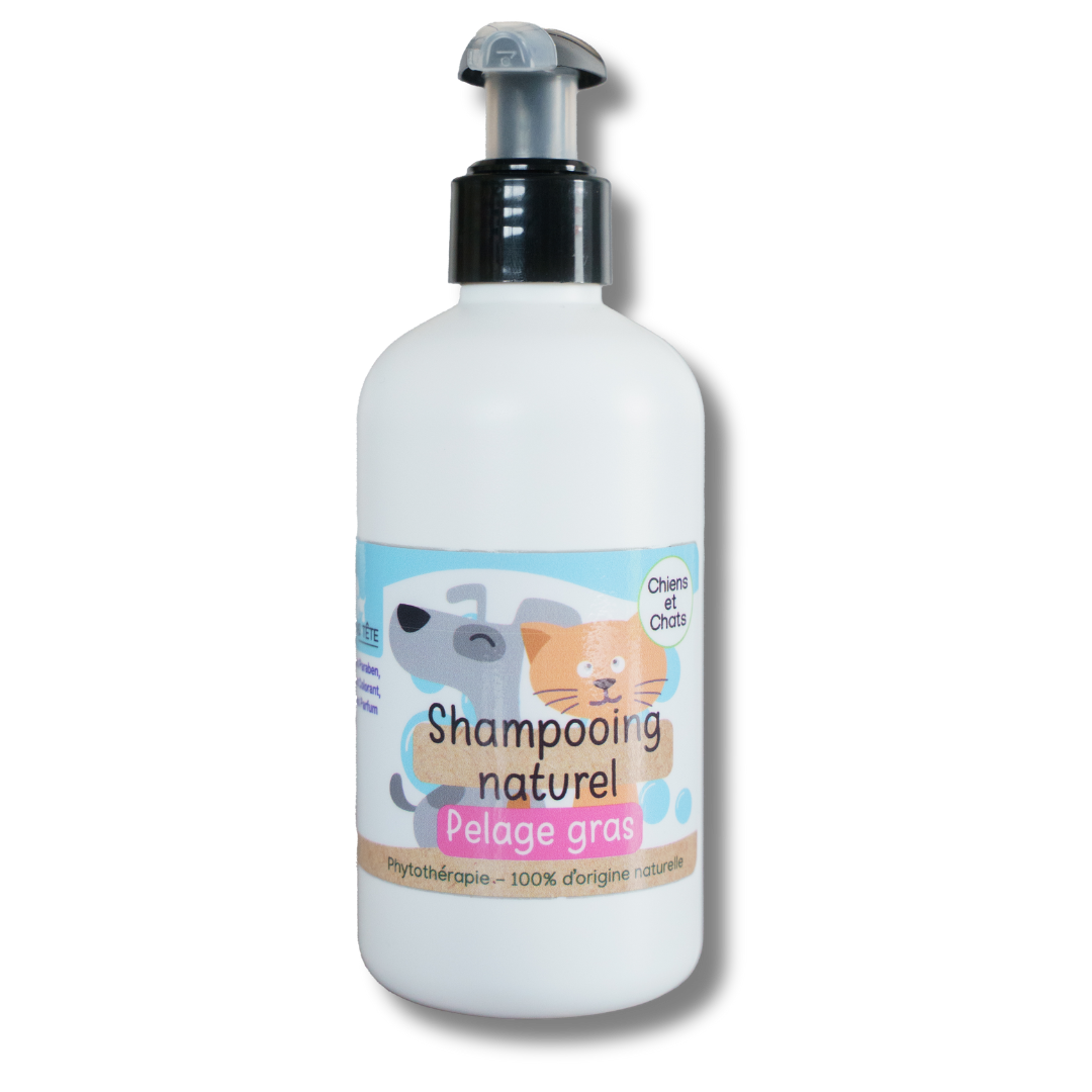 shampoing naturel 250ml - pelage gras-0