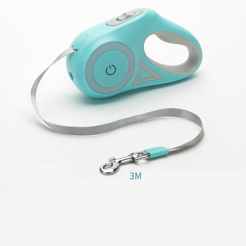 dog leash retractable leash and dog collar spotlight automatic pet dog cat traction rope for small medium dogs pet product