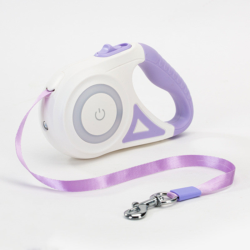 dog leash retractable leash and dog collar spotlight automatic pet dog cat traction rope for small medium dogs pet product