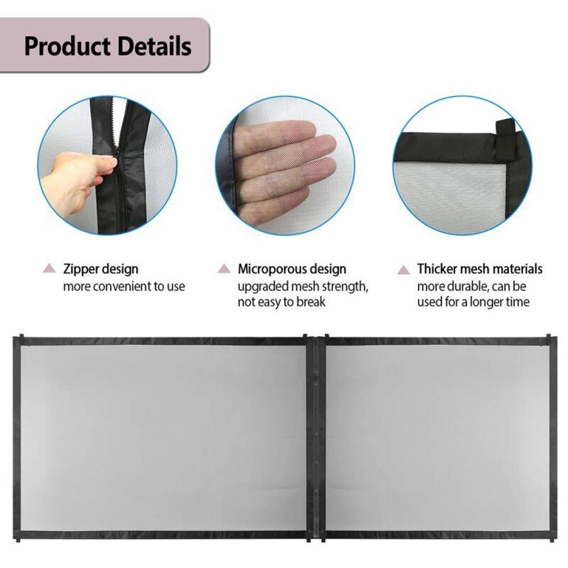 pet dog fence gate safe guard safety enclosure dog fences dog gate the ingenious mesh magic pet gate pet supplies-3